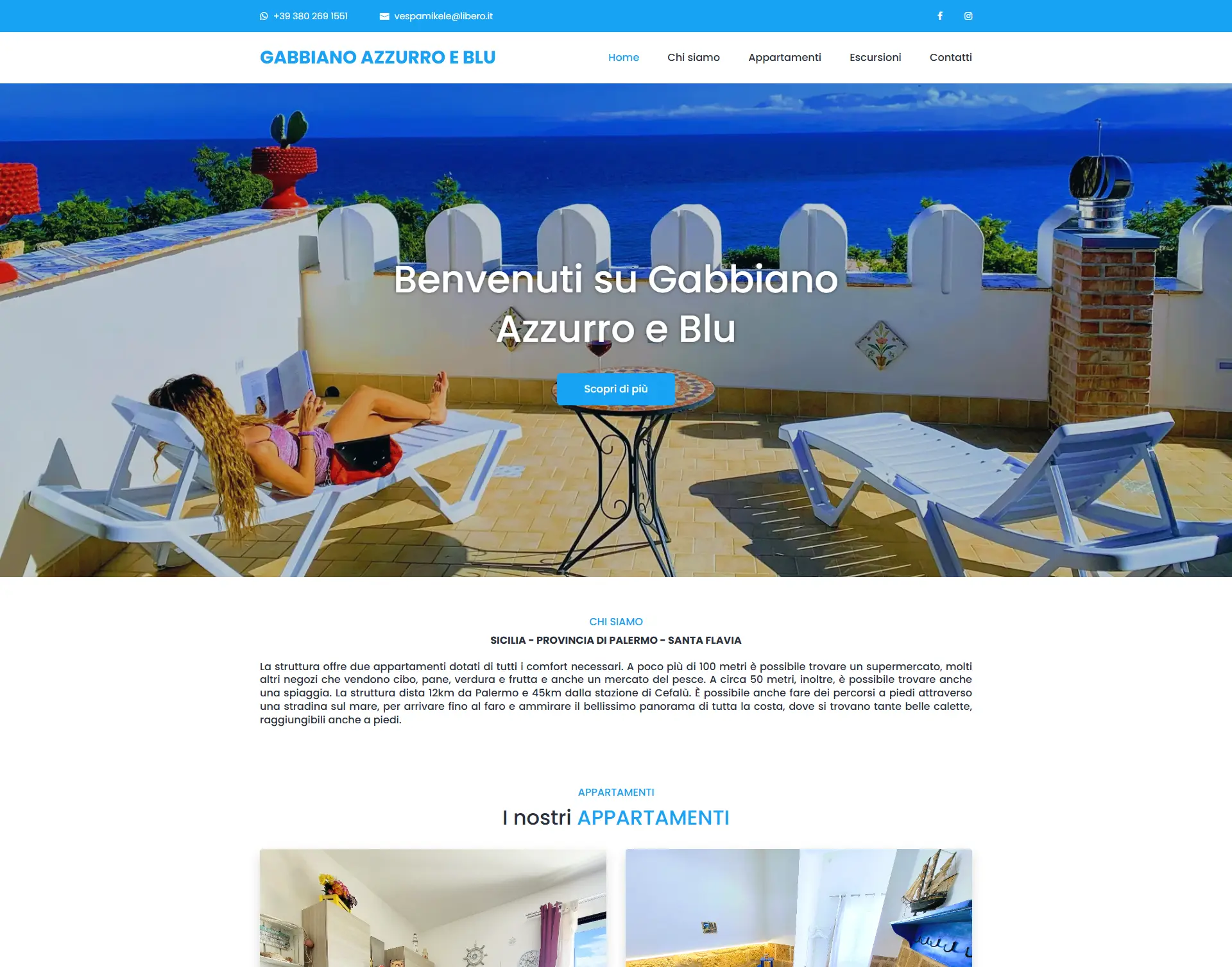 Gabbiano Azzurro e Blu
